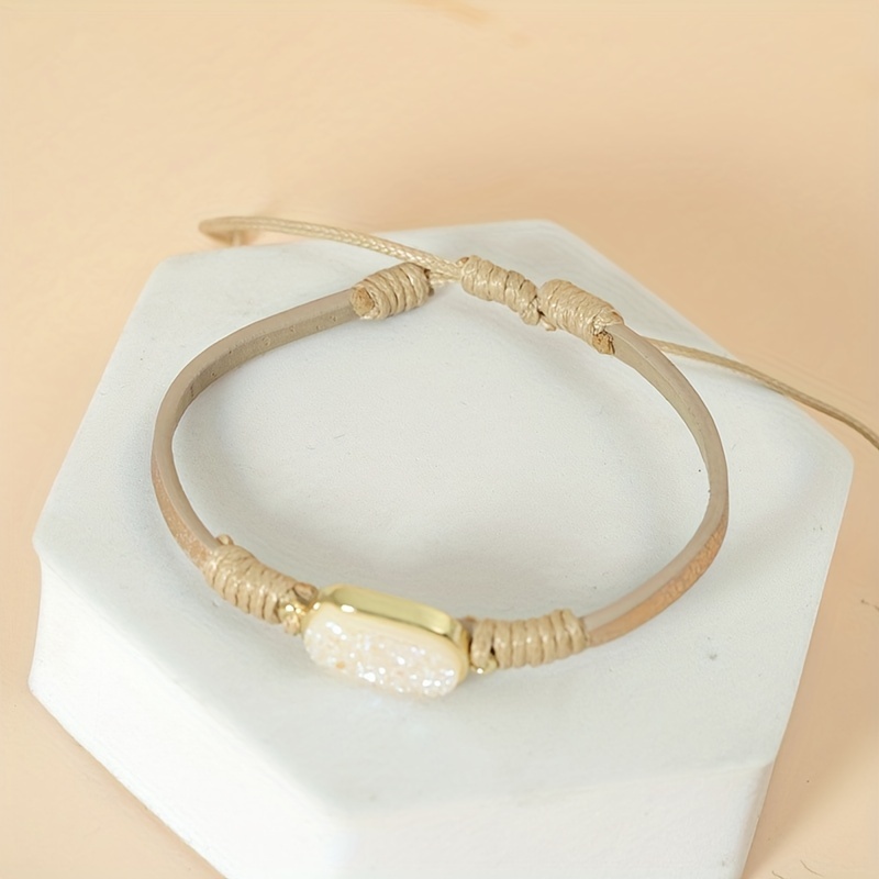 Braided PU Leather Retractable Bracelet